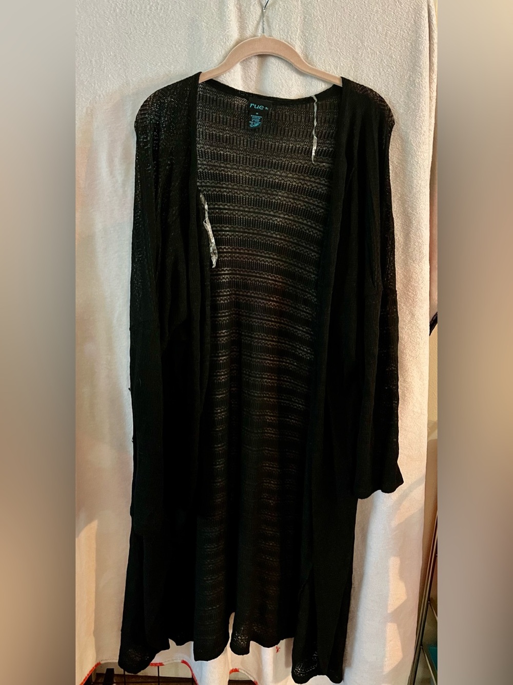 Rue21 Black Open-Front Longline Women's Cardigan